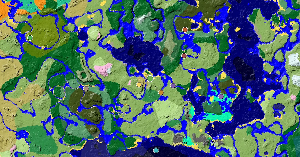 Minecraft Plains Seed: a Mansion Within Reach — biome and structure map