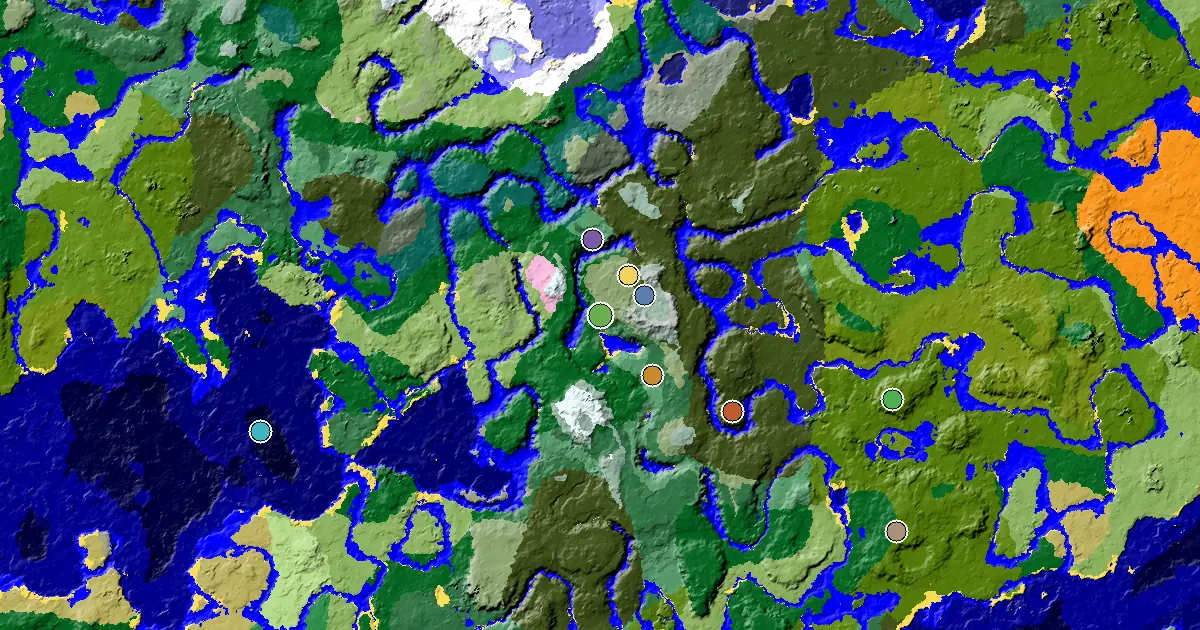 Minecraft Birch Forest Seed: an Ancient City Under Spawn — biome and structure map