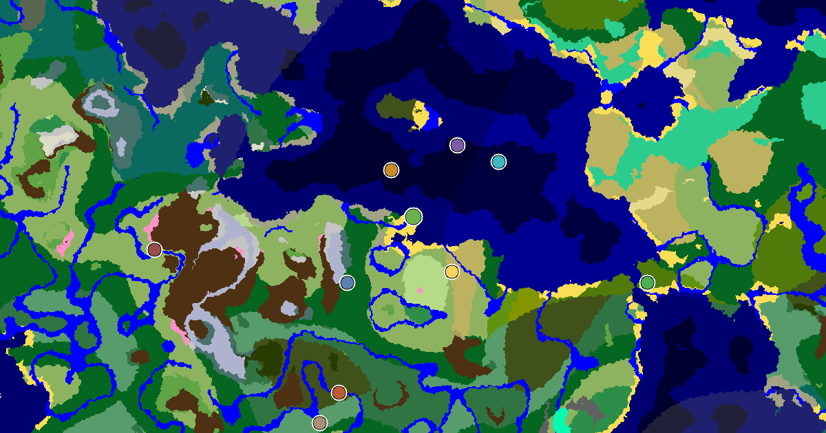 a Mansion Within Reach Near a Beach Spawn — biome and structure map