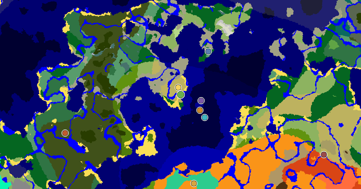Savanna Seed With a Village Beside Spawn — biome and structure map