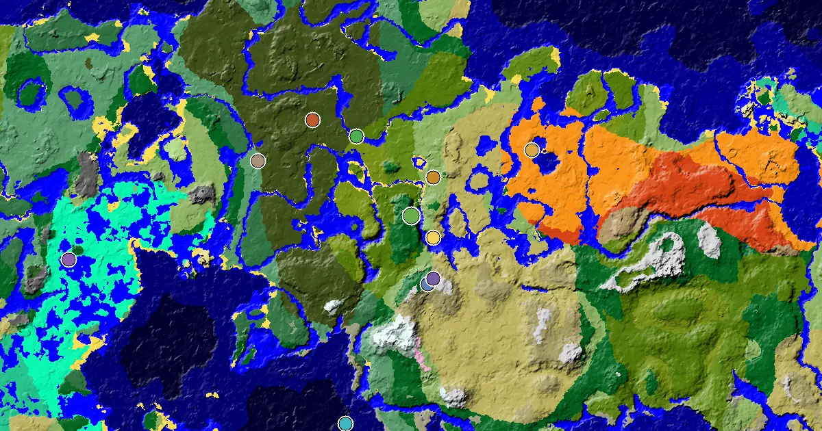 a Village Beside Spawn Near a Dripstone Caves Spawn — biome and structure map