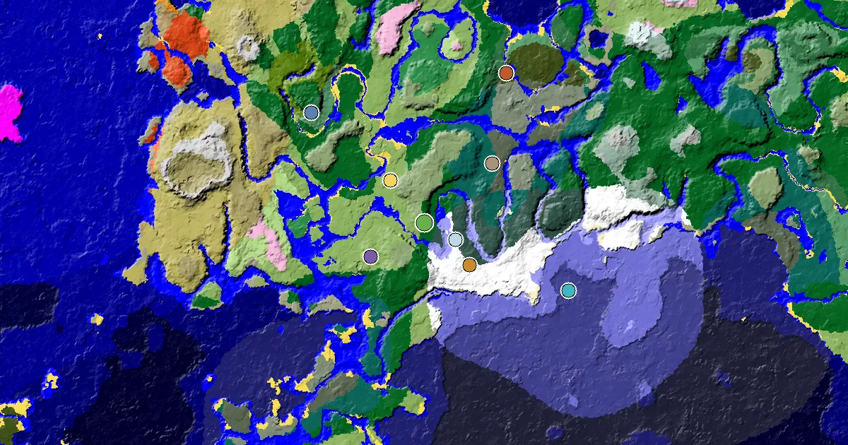 Forest Spawn — a Mansion Within Reach — biome and structure map