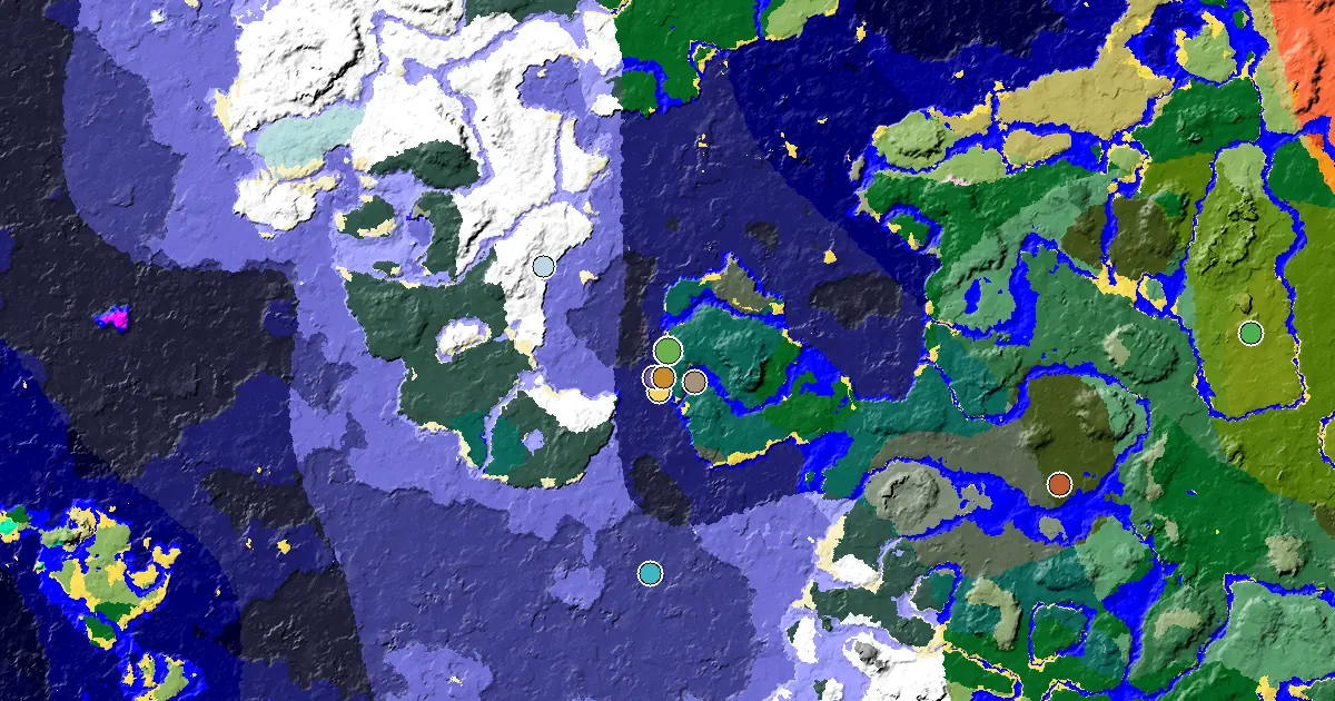 a Trial Chamber by Spawn Near a Taiga Spawn — biome and structure map