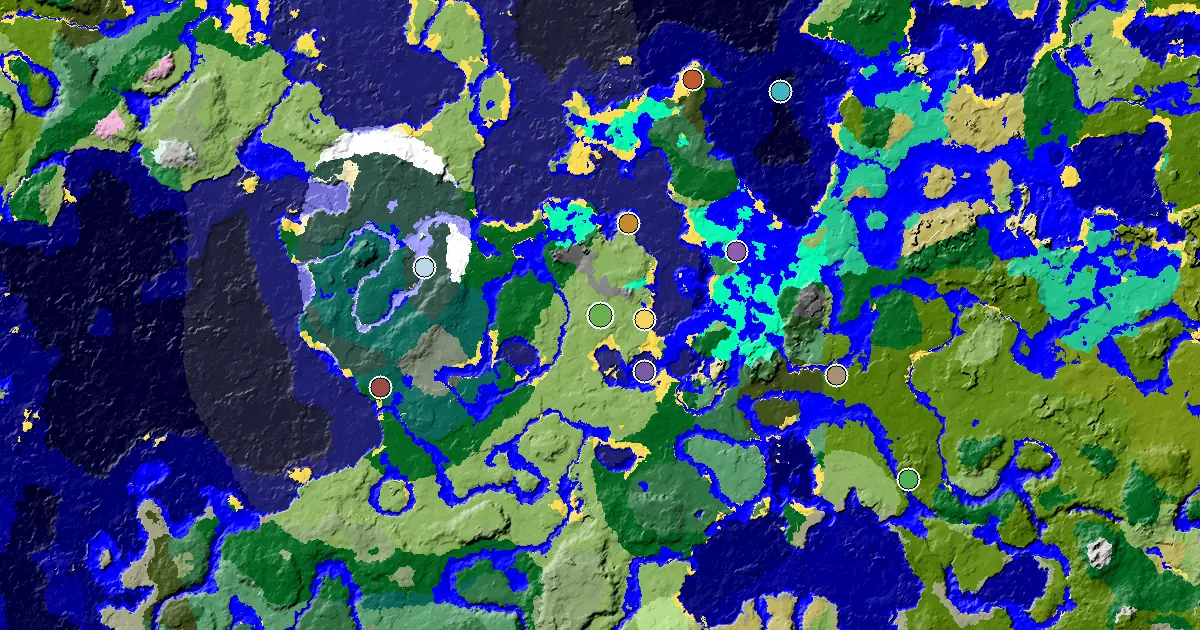 Minecraft Plains Seed: a Village Beside Spawn — biome and structure map