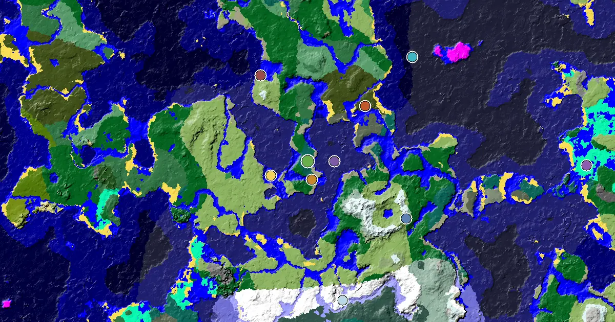 Taiga Seed With a Trial Chamber by Spawn — biome and structure map