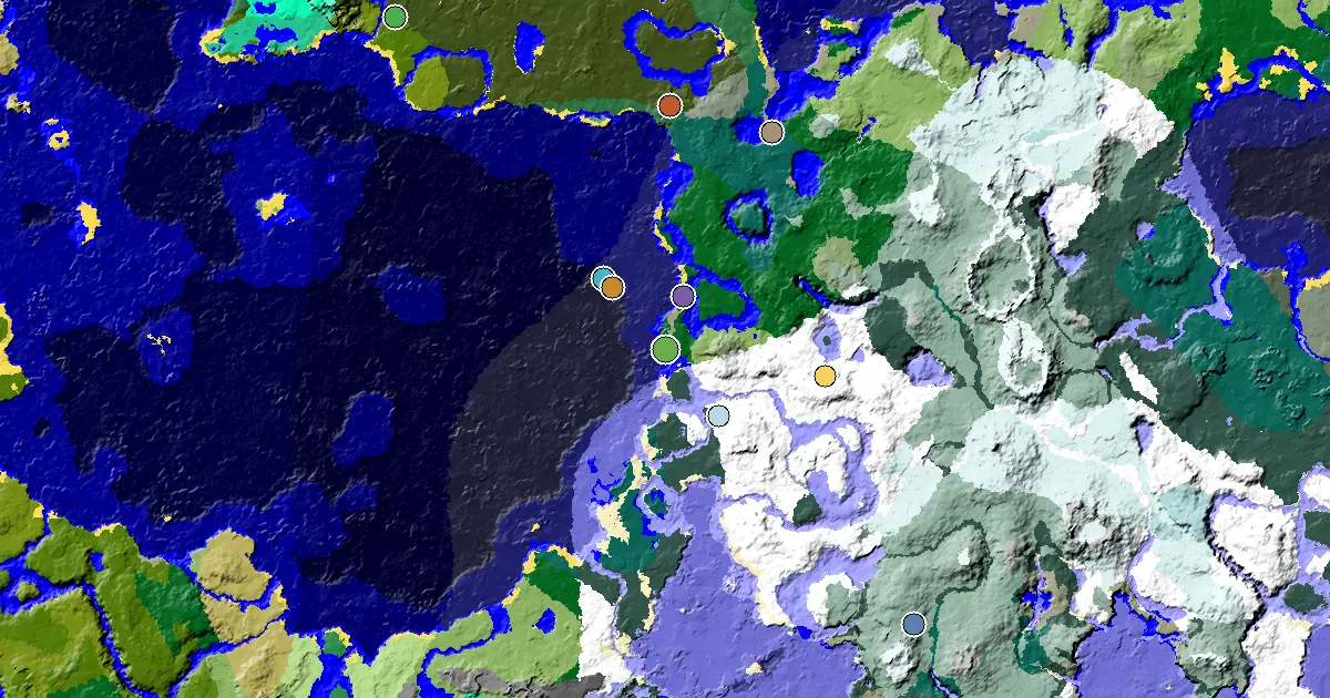 Stony Shore Seed With a Mansion Within Reach — biome and structure map