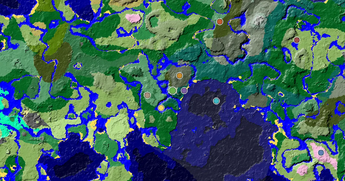 Meadow Spawn — a Mansion Within Reach — biome and structure map