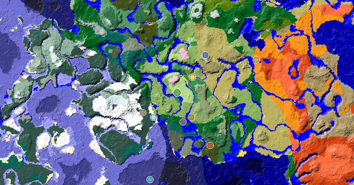 Sunflower Plains Spawn — a Mansion Within Reach — biome and structure map