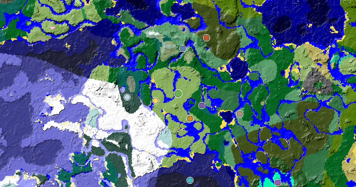 Plains Seed With a Mansion Within Reach — biome and structure map
