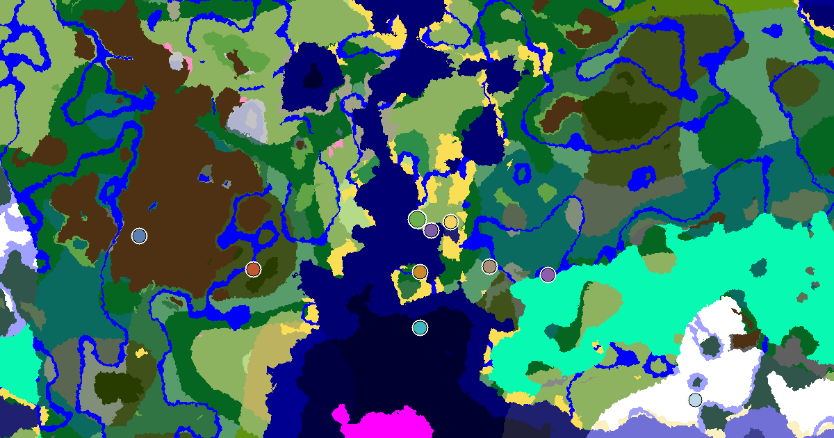 Minecraft Beach Seed: a Village Beside Spawn — biome and structure map