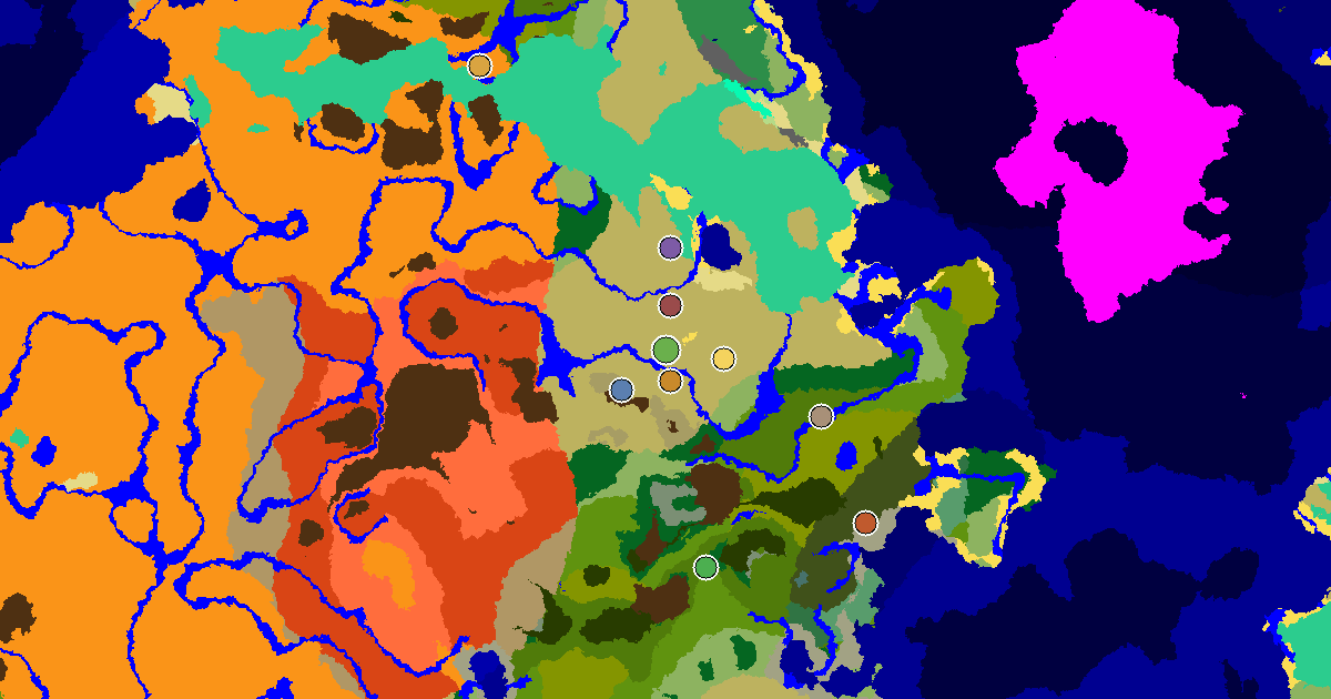 Minecraft Savanna Seed: an Ancient City Under Spawn — biome and structure map