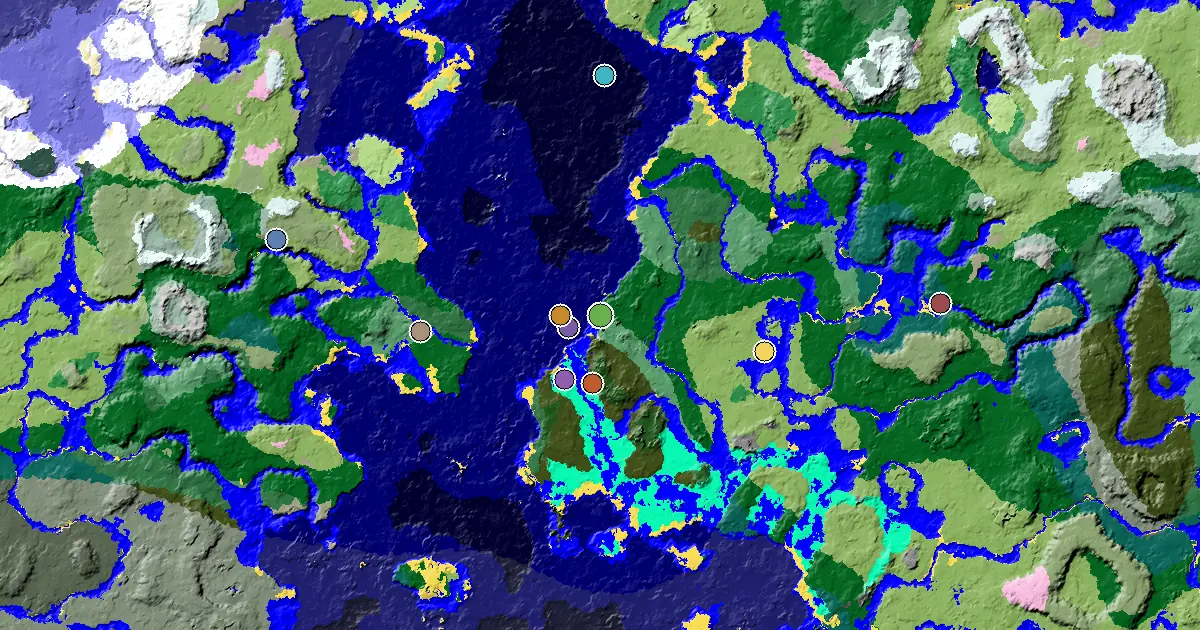 Old Growth Birch Forest Seed With a Woodland Mansion Nearby — biome and structure map