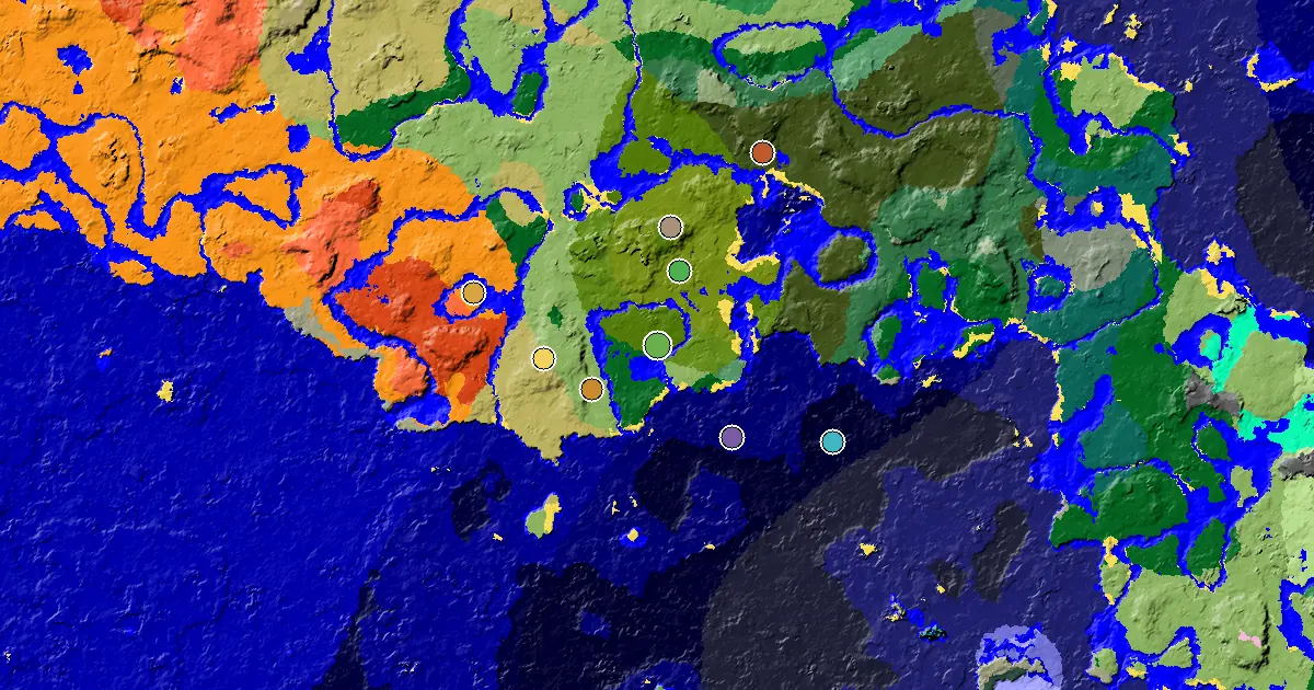 Jungle Seed With a Mansion Within Reach — biome and structure map