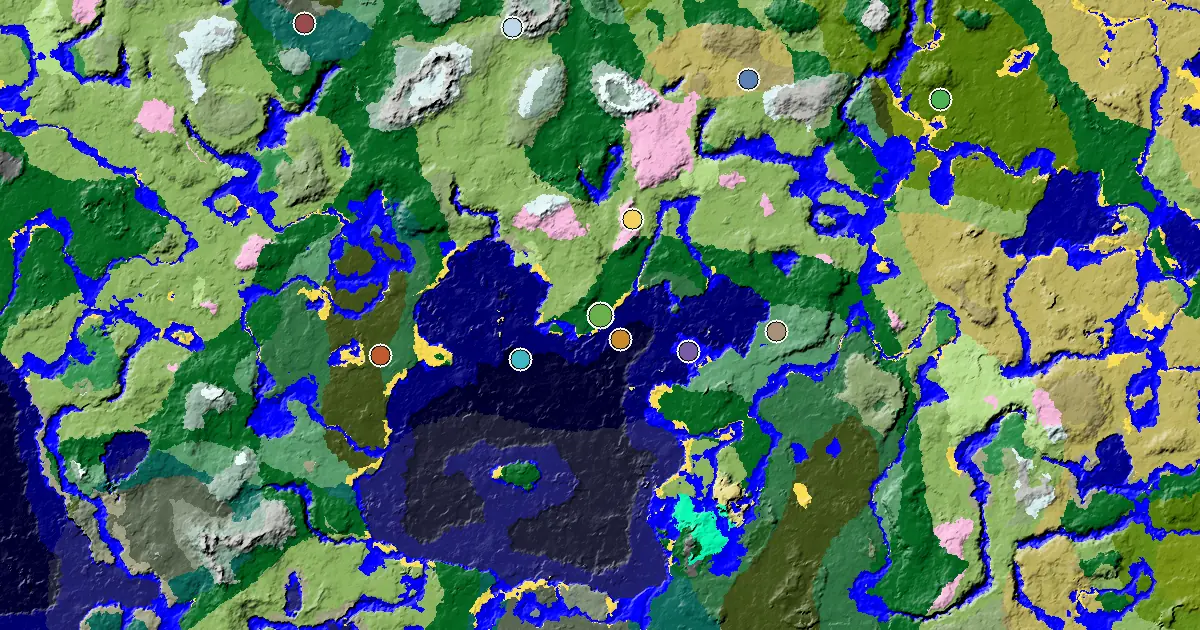 Minecraft Forest Seed: a Trial Chamber by Spawn — biome and structure map