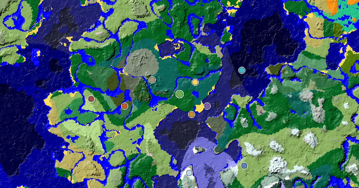 Forest Spawn — a Mansion Within Reach — biome and structure map