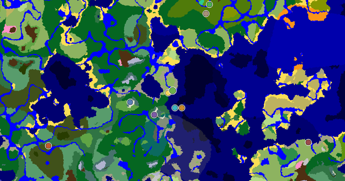 a Village at Spawn Near a Plains Spawn — biome and structure map around spawn