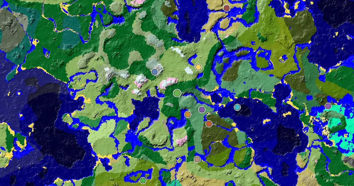 a Mansion Within Reach Near a Forest Spawn — biome and structure map