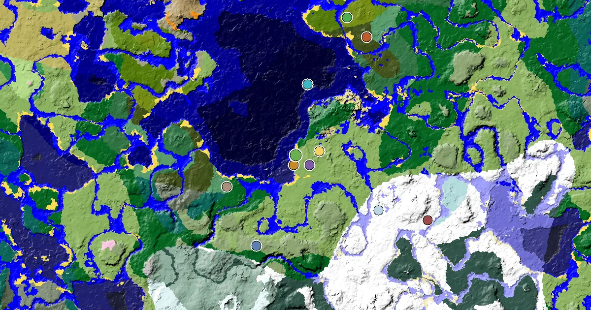 Plains Seed With a Trial Chamber by Spawn — biome and structure map