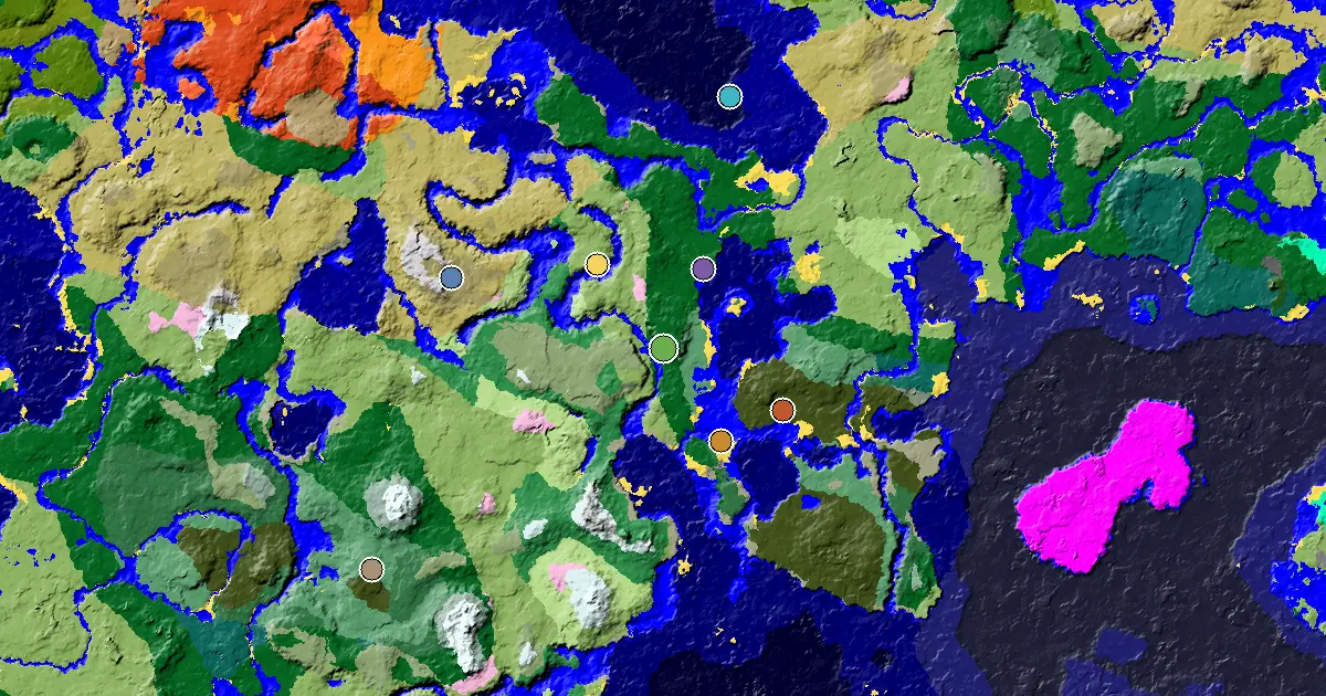 a Woodland Mansion Nearby Near a Forest Spawn — biome and structure map