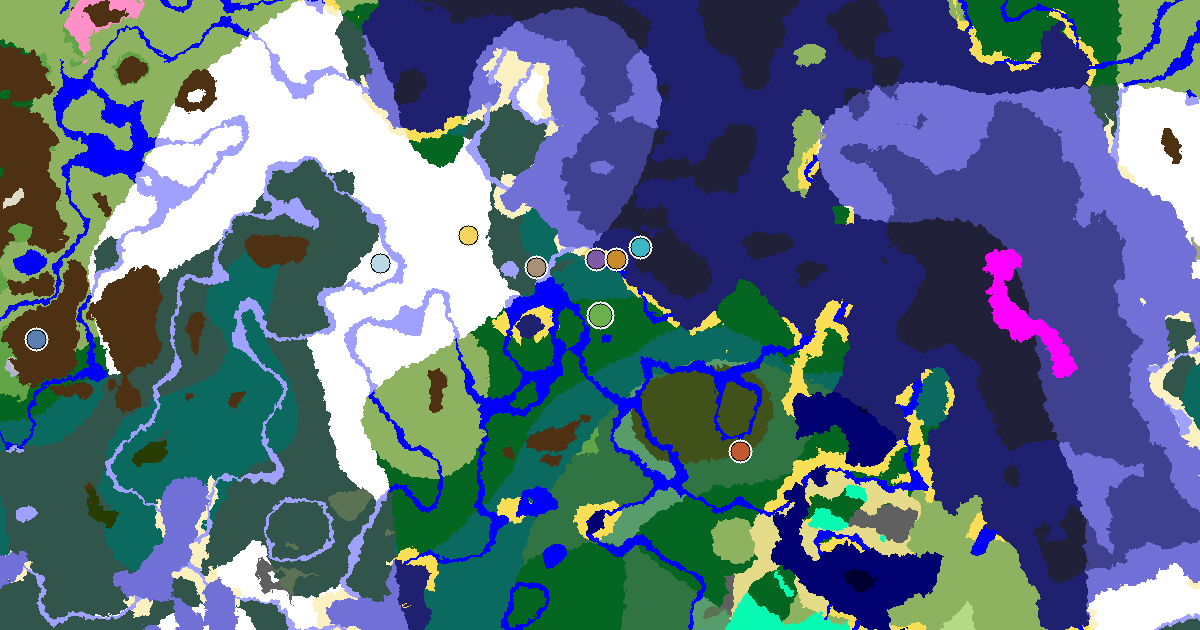 Forest Seed With a Mansion Within Reach — biome and structure map