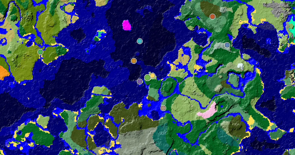 a Village Beside Spawn Near a Plains Spawn — biome and structure map