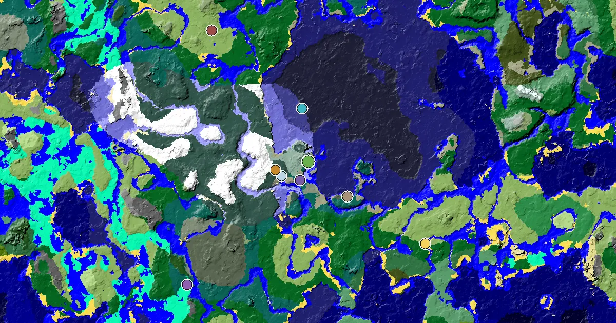 Grove Spawn — Great Structures Nearby — biome and structure map