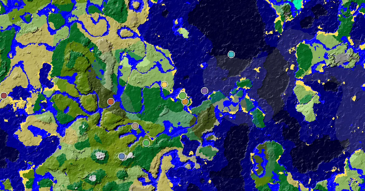 Plains Seed With a Trial Chamber by Spawn — biome and structure map