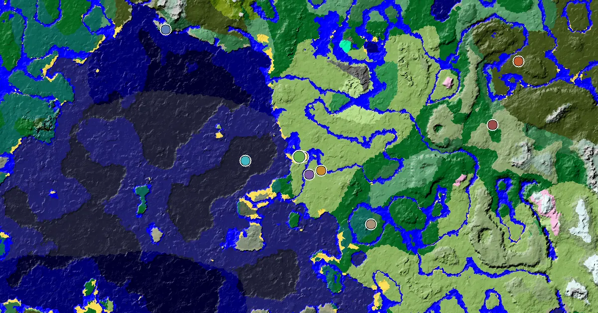 a Village at Spawn Near a Plains Spawn — biome and structure map