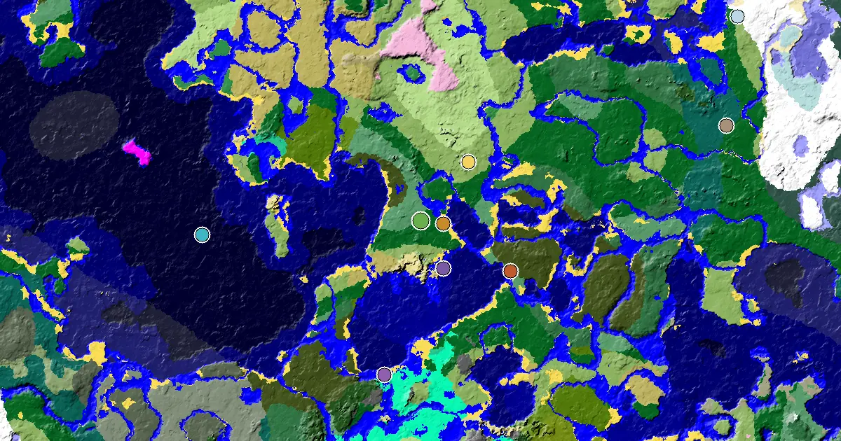 Forest Seed With a Trial Chamber by Spawn — biome and structure map