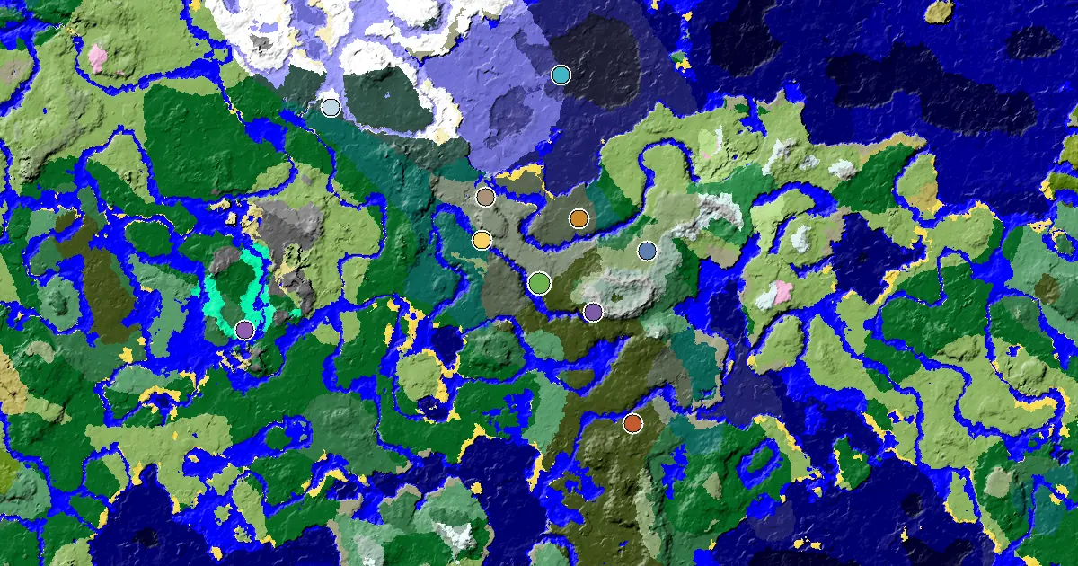 Old Growth Spruce Taiga Spawn — a Mansion Within Reach — biome and structure map