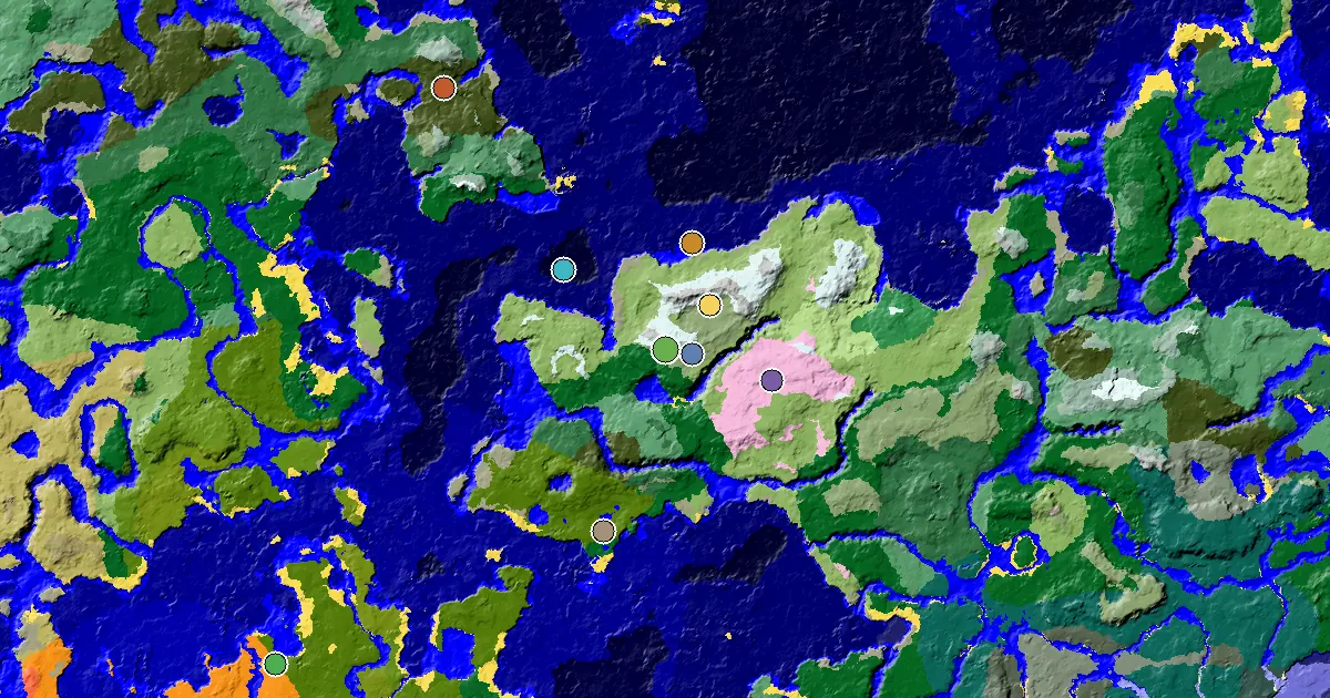 an Ancient City Under Spawn Near a Jagged Peaks Spawn — biome and structure map