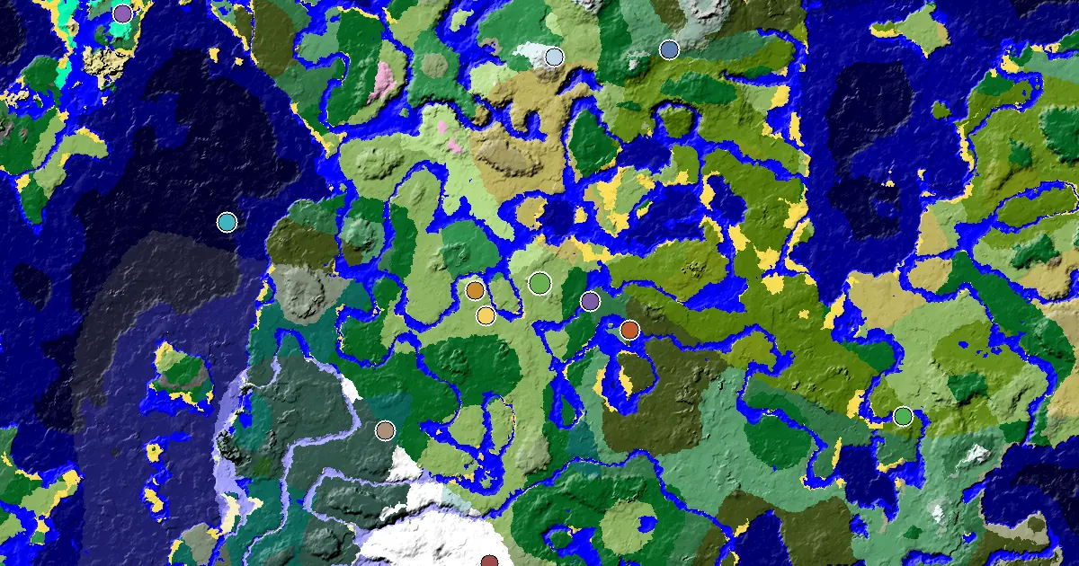 a Woodland Mansion Nearby Near a Plains Spawn — biome and structure map around spawn