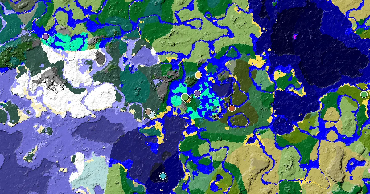 Forest Seed With a Trial Chamber by Spawn — biome and structure map