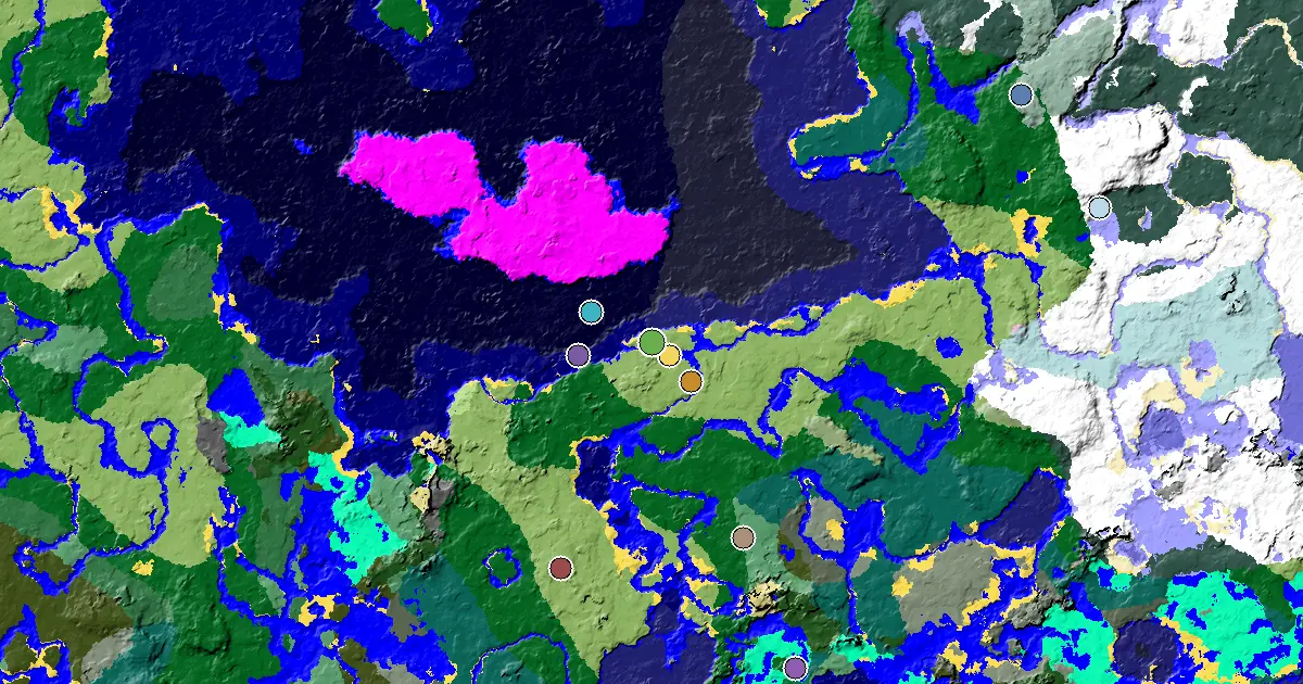 Minecraft Plains Seed: a Village Beside Spawn — biome and structure map