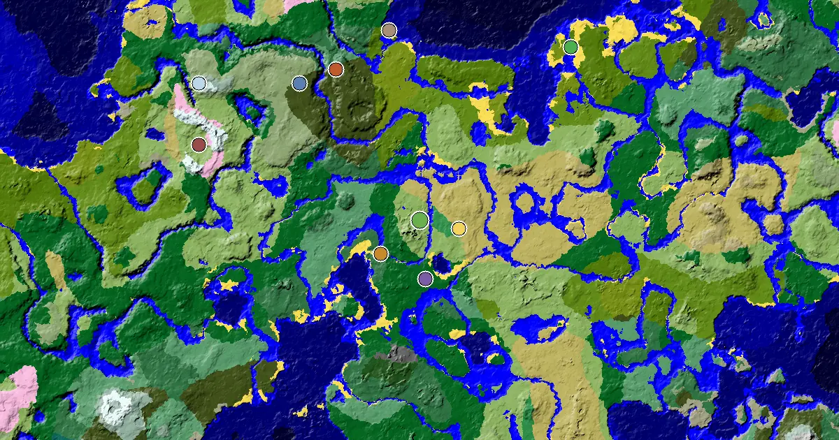 Plains Seed With a Mansion Within Reach — biome and structure map