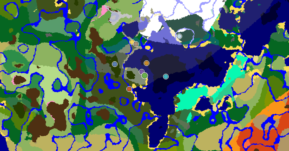 Old Growth Spruce Taiga Seed With a Woodland Mansion Nearby — biome and structure map