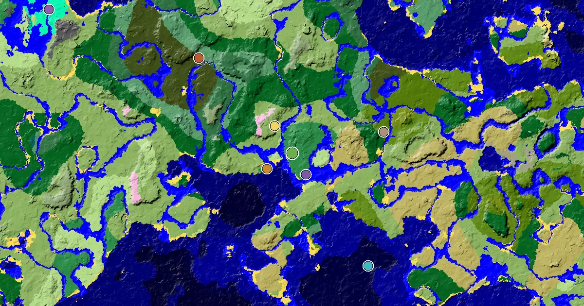 Flower Forest Spawn — a Mansion Within Reach — biome and structure map