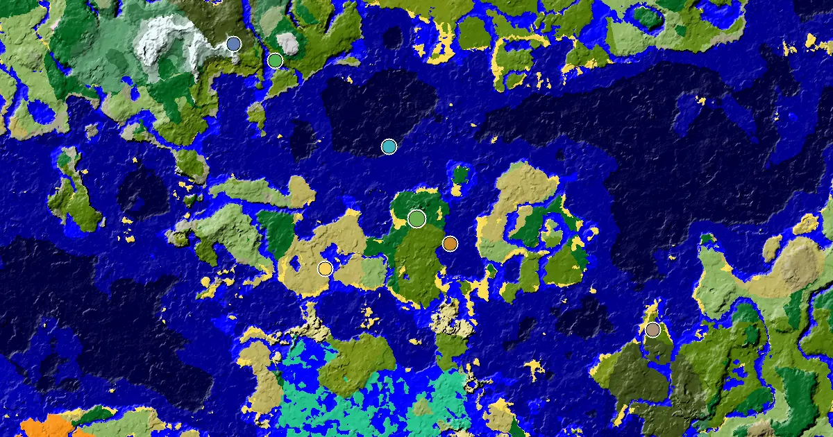 Great Structures Nearby Near a Forest Spawn — biome and structure map