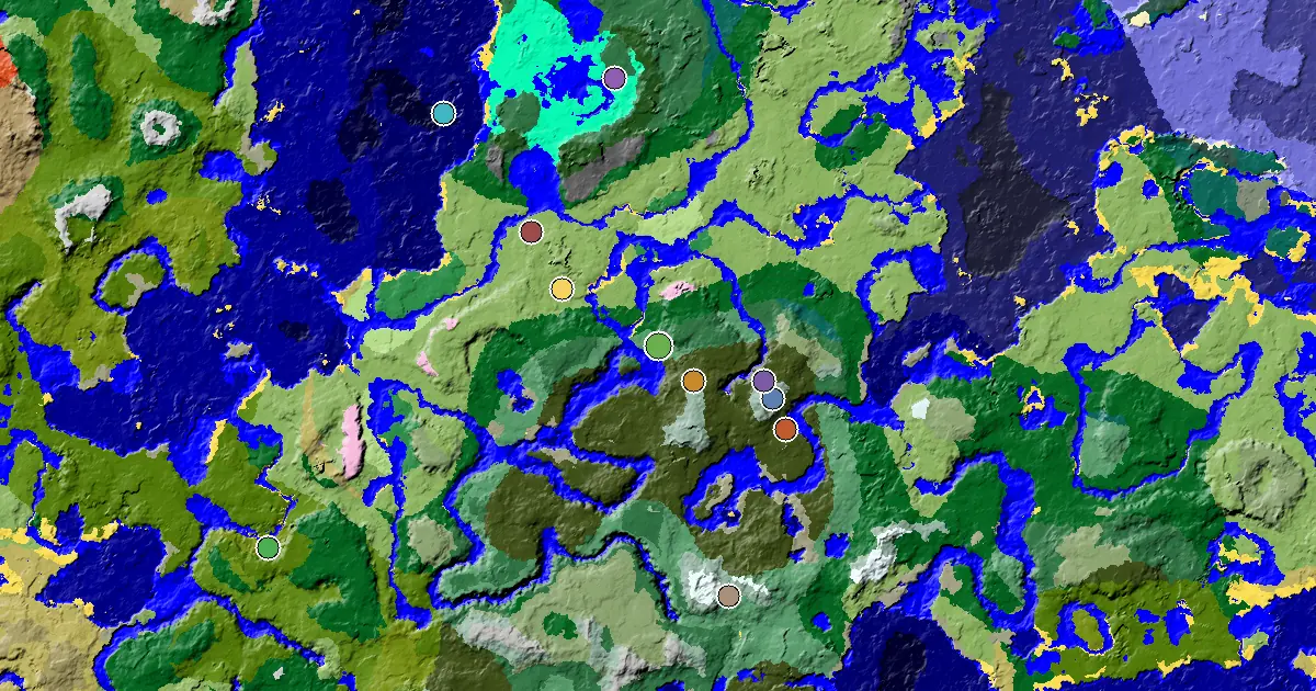 Old Growth Birch Forest Spawn — a Mansion Within Reach — biome and structure map