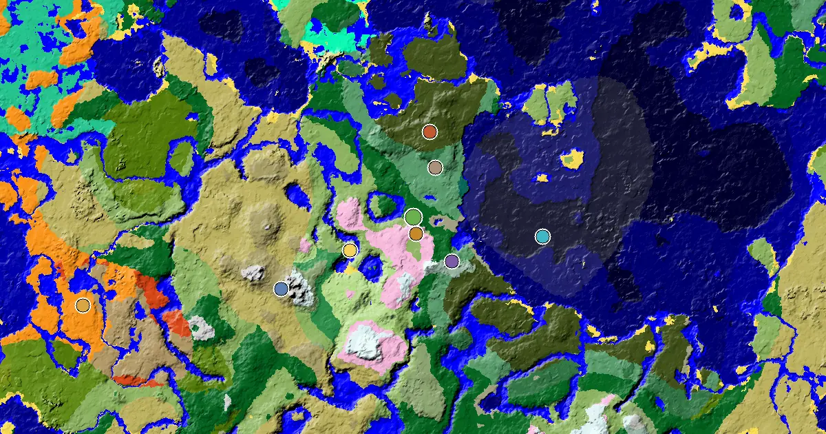 Forest Seed With a Trial Chamber by Spawn — biome and structure map