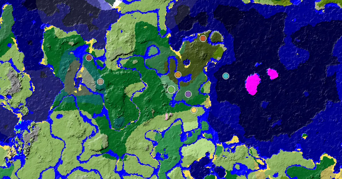Old Growth Birch Forest Spawn — a Mansion Within Reach — biome and structure map