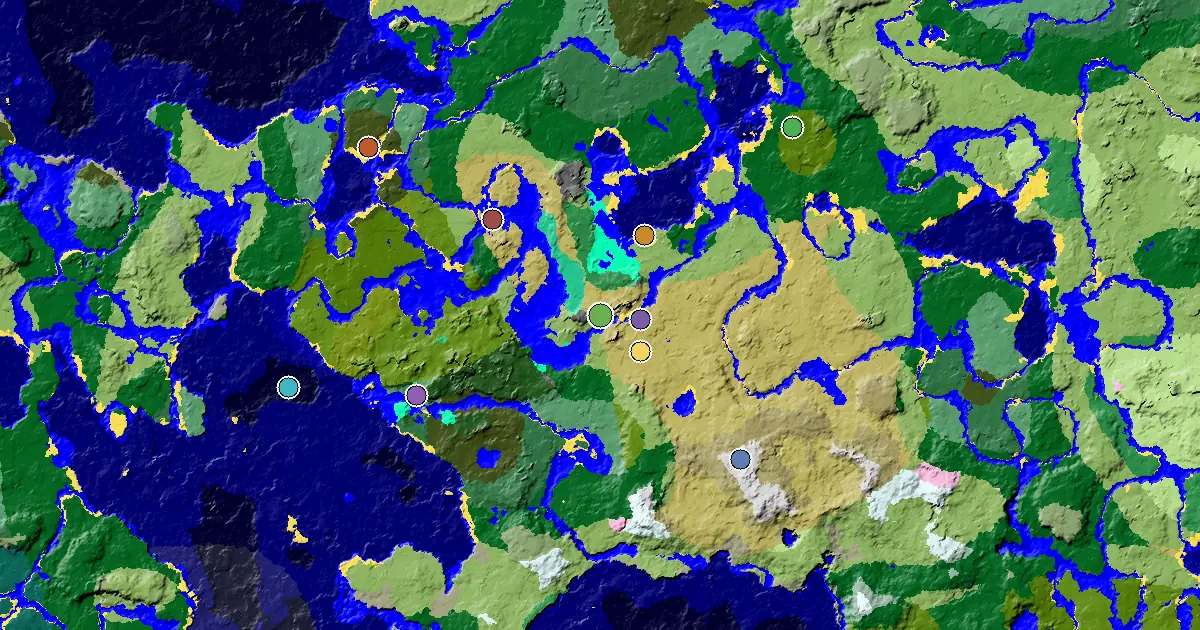 a Mansion Within Reach Near a Savanna Spawn — biome and structure map
