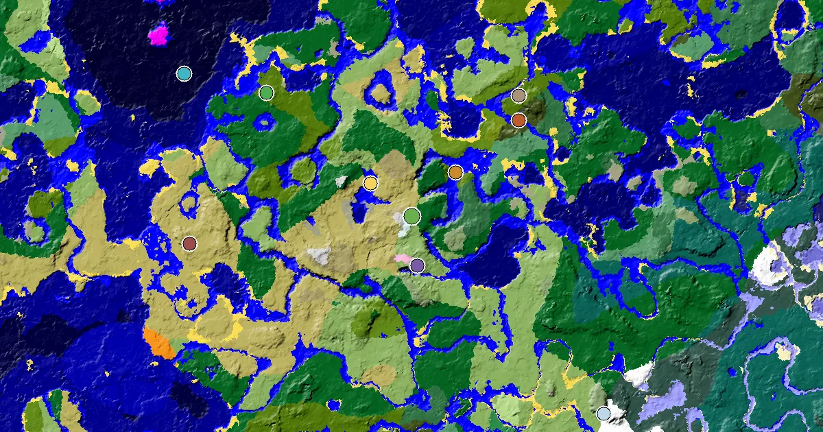 Plains Seed With a Mansion Within Reach — biome and structure map