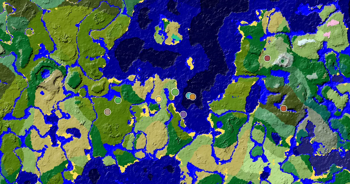 Sparse Jungle Spawn — a Village Close to Spawn — biome and structure map