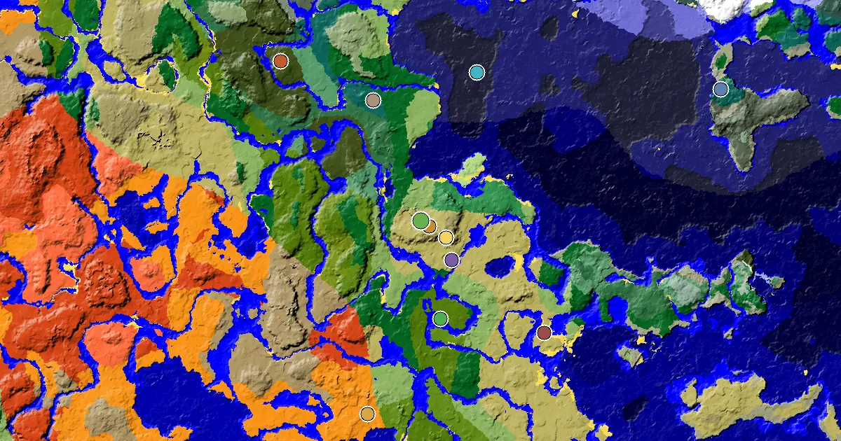 Minecraft Savanna Seed: a Trial Chamber by Spawn — biome and structure map