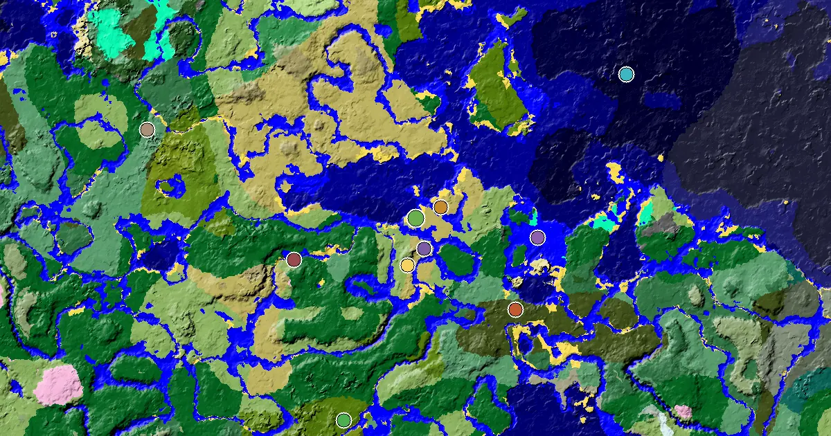 Minecraft Savanna Seed: a Mansion Within Reach — biome and structure map