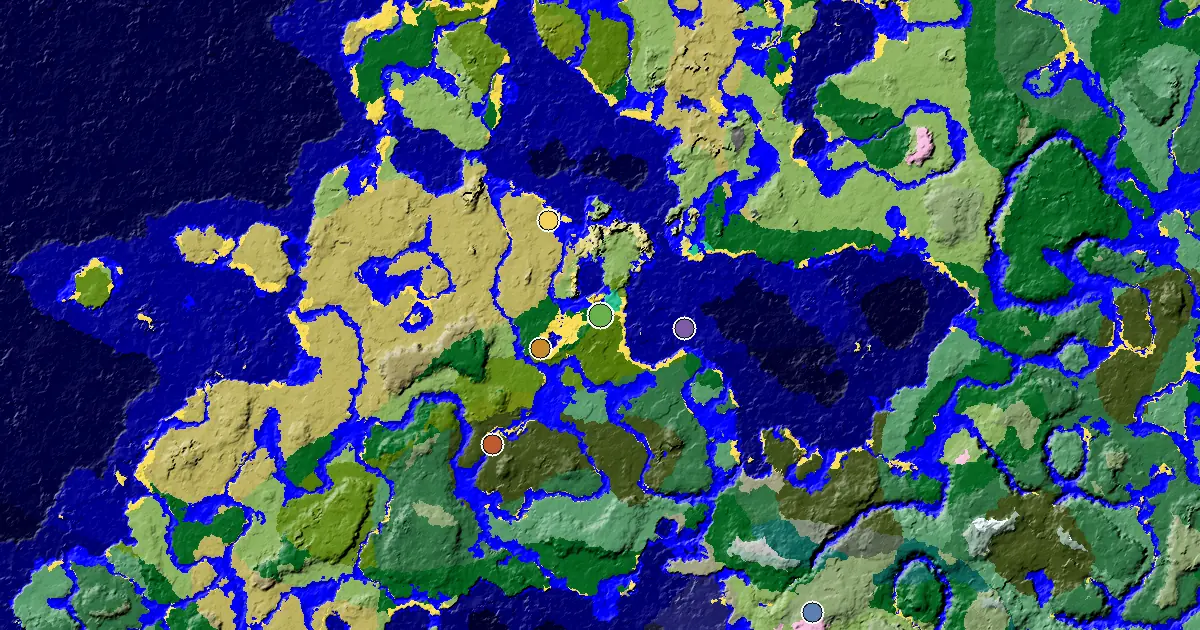 Minecraft Jungle Seed: a Mansion Within Reach — biome and structure map