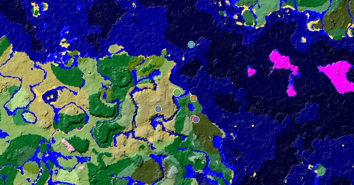 Savanna Spawn — a Woodland Mansion Nearby — biome and structure map