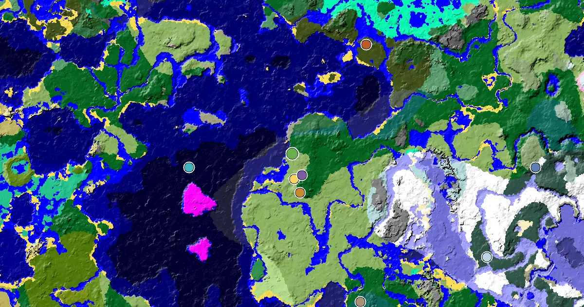 Plains Seed With a Mansion Within Reach — biome and structure map