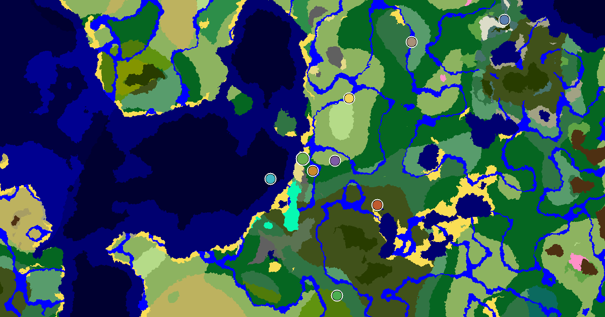 Forest Seed With a Trial Chamber by Spawn — biome and structure map